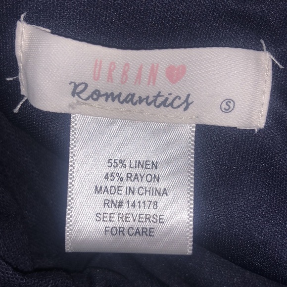 Urban Romantics blue linen button up dress small - Picture 8 of 8